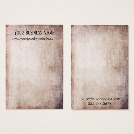 Perzikkleurige en bruine golfhardehouder voor Kaar Visitekaartjes (Voorkant /achterkant)