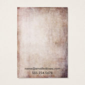 Perzikkleurige en bruine golfhardehouder voor Kaar Visitekaartjes (Achterkant)