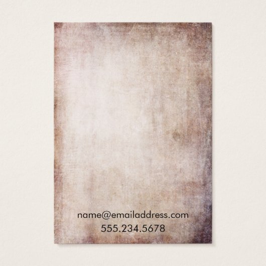 Perzikkleurige en bruine golfhardehouder voor Kaar Visitekaartjes (Achterkant)