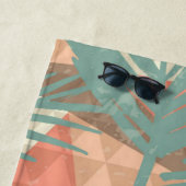 Perzikkleurige en bruine, tropische, aangepaste ha strandlaken (In situ)