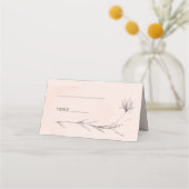 Perzikkleurige en grijze romantische bruiloft met  plaatskaartje (Achterkant)