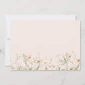 Perzikkleurige en groene wilde bloemen — grote ste kaart (Achterkant)