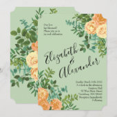 Perzikkleurige en lichte groene pony's en Roos (Fl Kaart (Voorkant / Achterkant)