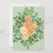 Perzikkleurige en lichte groene pony's en Roos (Fl Kaart (Achterkant)