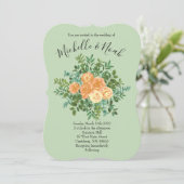 Perzikkleurige en lichte groene pony's en Roos (Fl Kaart (Staand voorkant)