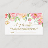 Perzikkleurige en roze pony Diaper invitatie invul Informatiekaartje (Voorkant)