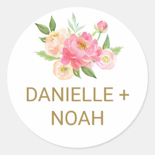 Perzikkleurige en roze pony's die weddenschappen o ronde sticker