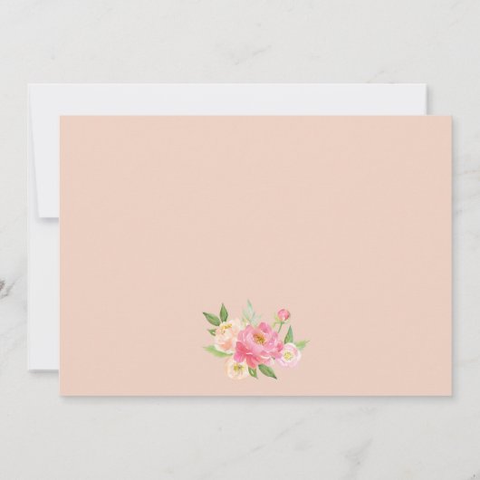 Perzikkleurige en roze vulfluitenaankondiging aankondiging (Achterkant)