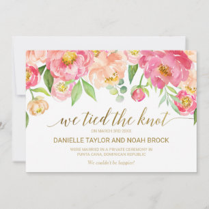 Perzikkleurige en roze vulfluitenaankondiging aankondiging