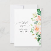 Perzikkleurige en witte flora met gemiddelde RSVP (Voorkant)