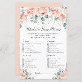 Perzikkleurige flora Wat is er in je Baby voor tel (Voorkant / Achterkant)