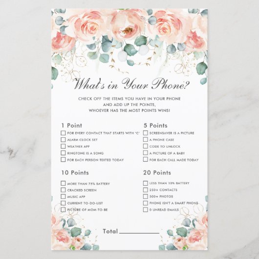 Perzikkleurige flora Wat is er in je Baby voor tel (Voorkant)