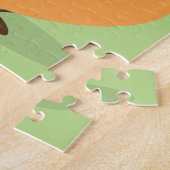 Perzikkleurige fruittekenfilm Fun Food Legpuzzel (Zijkant)