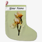 Perzikkleurige Irises Grote Kerstsok (Voorkant)