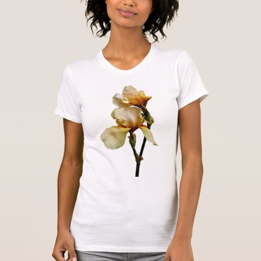 Perzikkleurige Irises T-shirt (Voorkant)