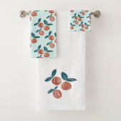 Perzikkleurige keukenset voor fruitwissers bad handdoek (Insitu)