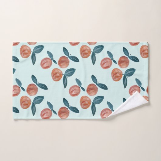 Perzikkleurige keukenset voor fruitwissers handdoek (Handdoek)