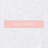 Perzikkleurige Kinder naam: strijk op waslabels Labels (Design 1)