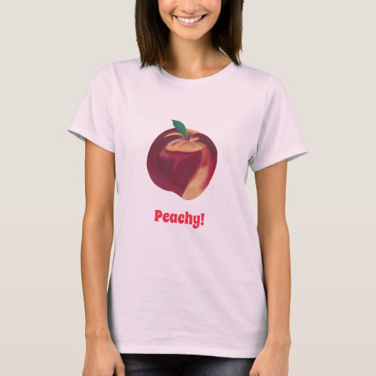 Perzikkleurige pekelschilderingshirts t-shirt (Voorkant)