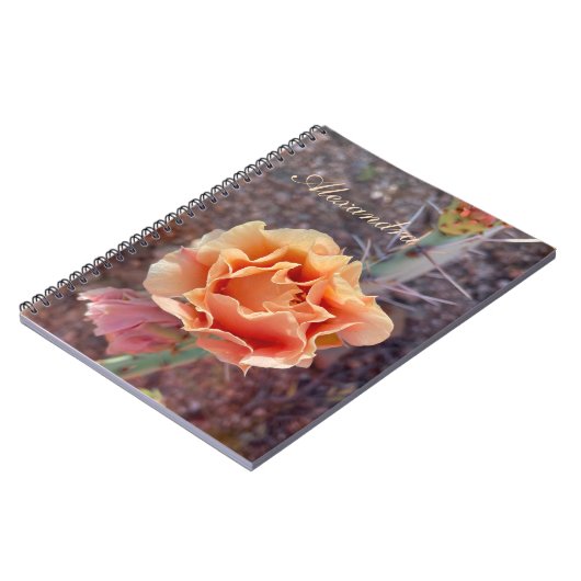 perzikkleurige perenbloem notitieboek (Linkerzijde)