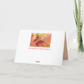 perzikkleurige rode vlinder wenskaart kaart (Achterkant)