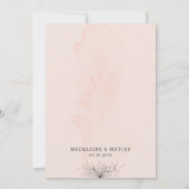 Perzikkleurige roemeense elegante bruiloft save the date (Achterkant)