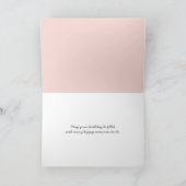 perzikkleurige rozen verjaardag kaart (Binnen)