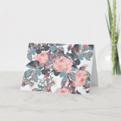 perzikkleurige rozen verjaardag kaart (Voorkant)