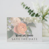 Perzikkleurige rozenbiet vervaagt het bewaren van  kaart (Staand voorkant)