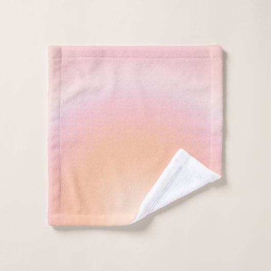 Perzikkleurige verloop bad handdoek (Wasdoekje)