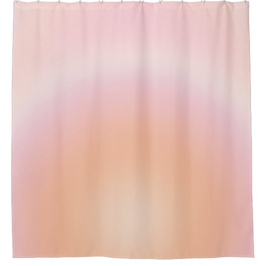 Perzikkleurige verloop douchegordijn (Voorkant)