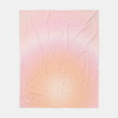 Perzikkleurige verloop fleece deken (Voorkant)