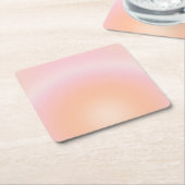 Perzikkleurige verloop kartonnen onderzetters (Schuin)