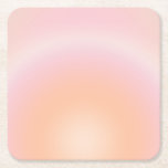 Perzikkleurige verloop kartonnen onderzetters<br><div class="desc">Gradiëntontwerp - aura-effect - perzik fuzz gradiënt.</div>