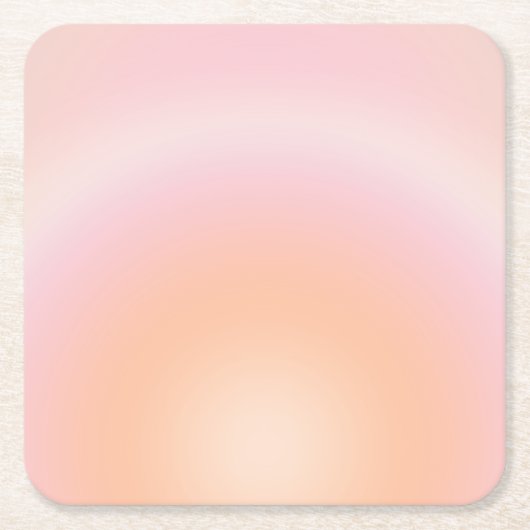 Perzikkleurige verloop kartonnen onderzetters (Voorkant)