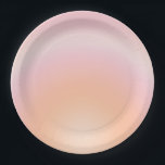 Perzikkleurige verloop papieren bordje<br><div class="desc">Gradiëntontwerp - aura-effect - perzik fuzz gradiënt.</div>