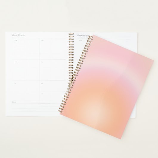 Perzikkleurige verloop planner (Display)