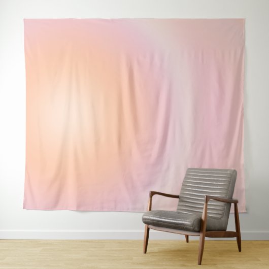 Perzikkleurige verloop wandkleed (In Situ (horizontaal))