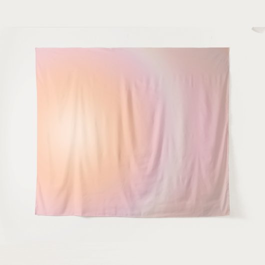 Perzikkleurige verloop wandkleed (Voorkant (horizontaal))