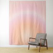 Perzikkleurige verloop wandkleed (In situ)