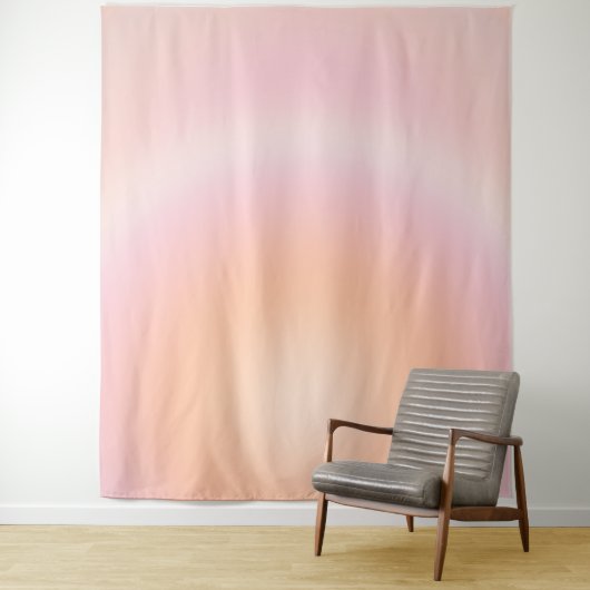 Perzikkleurige verloop wandkleed (In situ)