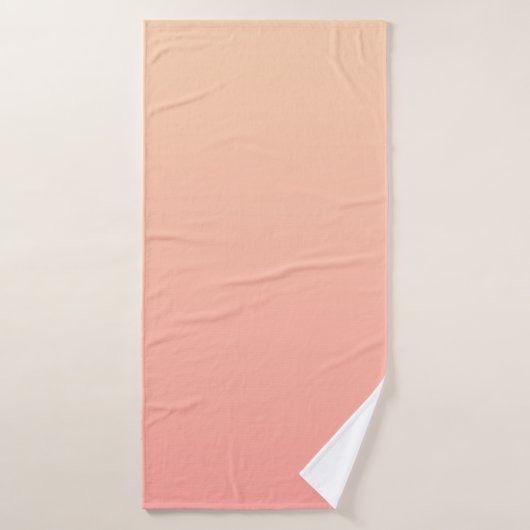 Perzikkleurige verloopachtergrond badhanddoek (Badhanddoek)