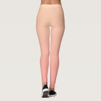 Perzikkleurige verloopachtergrond leggings