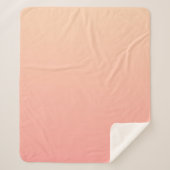 Perzikkleurige verloopachtergrond sherpa deken (Voorkant)