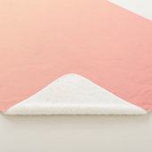 Perzikkleurige verloopachtergrond sherpa deken (3/4)