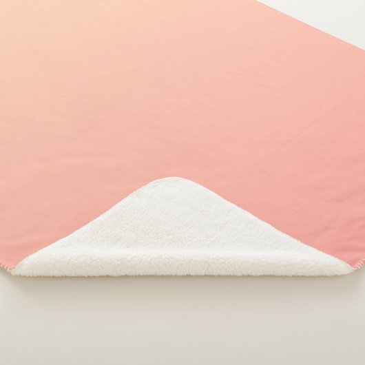 Perzikkleurige verloopachtergrond sherpa deken (3/4)