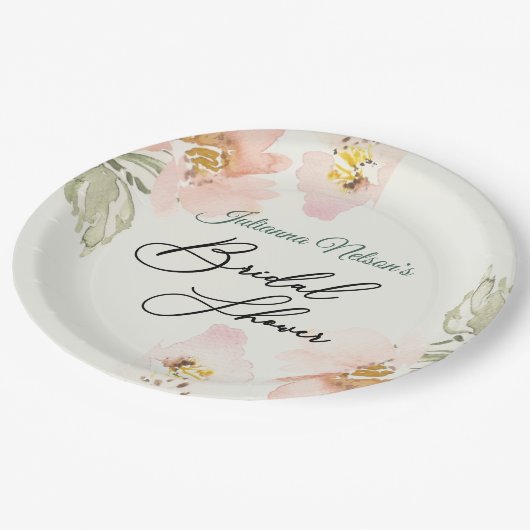 Perzikkleurige waterverf bord (Gekanteld)