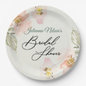 Perzikkleurige waterverf bord (Voorkant)