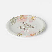 Perzikkleurige waterverf bord