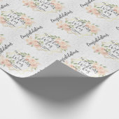 Perzikkleurige Waterverf Cadeaupapier (Hoek)